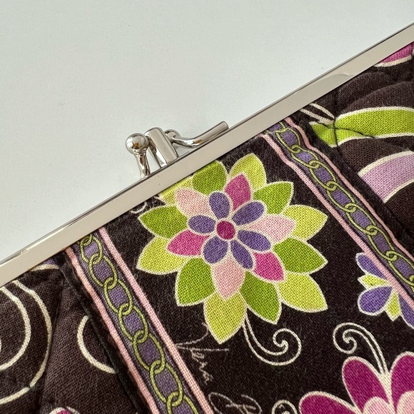 Vera Bradley Wallet Brown Floral Double Compartment Wallet - Picture 6 of 6